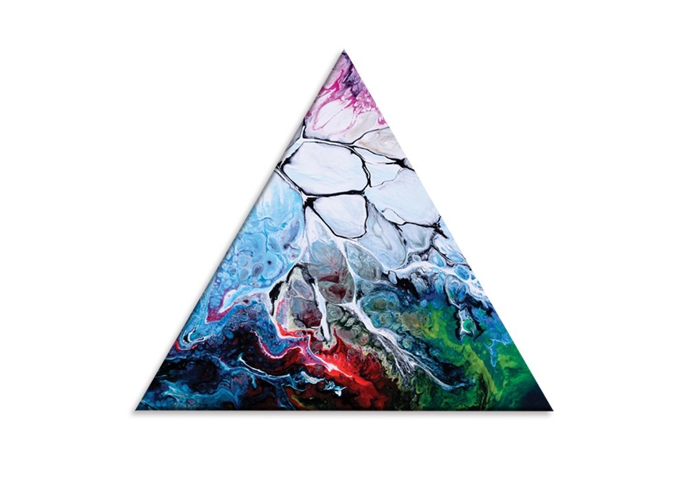 Color Mix Abstract Art Canvas Prints Triangle Wall Art